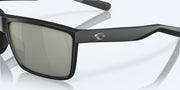 Gray Silver Mirror Polarized Glass Lenses, Matte Black Frame