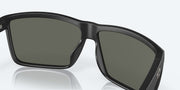 Gray Silver Mirror Polarized Glass Lenses, Matte Black Frame