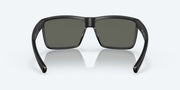 Gray Silver Mirror Polarized Glass Lenses, Matte Black Frame