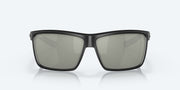 Gray Silver Mirror Polarized Glass Lenses, Matte Black Frame