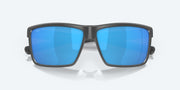 Blue Mirror Polarized Glass Lenses, Matte Gray Frame