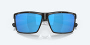 Blue Mirror Polarized Glass Lenses, Tiger Shark Frame