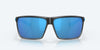 [Blue Mirror Polarized Glass Lenses, Matte Smoke Crystal Fade Frame]