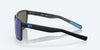 [Blue Mirror Polarized Glass Lenses, Matte Smoke Crystal Fade Frame]