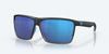 [Blue Mirror Polarized Glass Lenses, Matte Smoke Crystal Fade Frame]