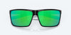 [Green Mirror Polarized Polycarbonate Lenses, Shiny Black Frame]