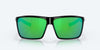 [Green Mirror Polarized Polycarbonate Lenses, Shiny Black Frame]