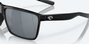 Gray Silver Mirror Polarized Polycarbonate Lenses, Shiny Black Frame