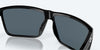 [Gray Silver Mirror Polarized Polycarbonate Lenses, Shiny Black Frame]