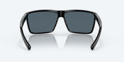 Gray Silver Mirror Polarized Polycarbonate Lenses, Shiny Black Frame