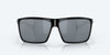 [Gray Silver Mirror Polarized Polycarbonate Lenses, Shiny Black Frame]