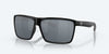 [Gray Silver Mirror Polarized Polycarbonate Lenses, Shiny Black Frame]