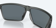 Blue Mirror Polarized Polycarbonate Lenses, Matte Smoke Crystal Frame