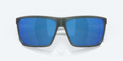 Blue Mirror Polarized Polycarbonate Lenses, Matte Smoke Crystal Frame