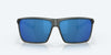 [Blue Mirror Polarized Polycarbonate Lenses, Matte Smoke Crystal Frame]