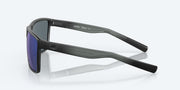 Blue Mirror Polarized Polycarbonate Lenses, Matte Smoke Crystal Frame