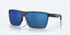 [Blue Mirror Polarized Polycarbonate Lenses, Matte Smoke Crystal Frame]