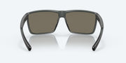 Blue Mirror Polarized Glass Lenses, Matte Smoke Crystal Frame