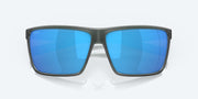 Blue Mirror Polarized Glass Lenses, Matte Smoke Crystal Frame