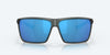 [Blue Mirror Polarized Glass Lenses, Matte Smoke Crystal Frame]