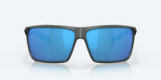 Blue Mirror Polarized Glass Lenses, Matte Smoke Crystal Frame