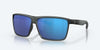 [Blue Mirror Polarized Glass Lenses, Matte Smoke Crystal Frame]