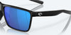 [Blue Mirror Polarized Glass Lenses, Shiny Black Frame]