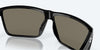 [Blue Mirror Polarized Glass Lenses, Shiny Black Frame]