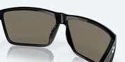 Blue Mirror Polarized Glass Lenses, Shiny Black Frame