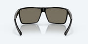 Blue Mirror Polarized Glass Lenses, Shiny Black Frame