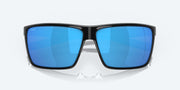 Blue Mirror Polarized Glass Lenses, Shiny Black Frame