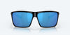 [Blue Mirror Polarized Glass Lenses, Shiny Black Frame]