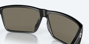 Blue Mirror Polarized Glass Lenses, Matte Black Frame