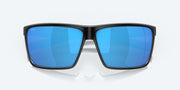 Blue Mirror Polarized Glass Lenses, Matte Black Frame