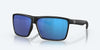 [Blue Mirror Polarized Glass Lenses, Matte Black Frame]