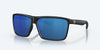 [Blue Mirror Polarized Polycarbonate Lenses, Matte Black Frame]