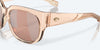 [Copper Silver Mirror Polarized Polycarbonate Lenses, Shiny Blonde Crystal Frame]