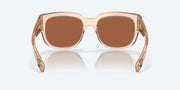 Copper Silver Mirror Polarized Polycarbonate Lenses, Shiny Blonde Crystal Frame