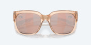 Copper Silver Mirror Polarized Polycarbonate Lenses, Shiny Blonde Crystal Frame