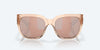 [Copper Silver Mirror Polarized Polycarbonate Lenses, Shiny Blonde Crystal Frame]