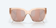 Copper Silver Mirror Polarized Polycarbonate Lenses, Shiny Blonde Crystal Frame