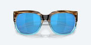 Blue Mirror Polarized Glass Lenses, Shiny Wahoo Frame