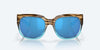 [Blue Mirror Polarized Glass Lenses, Shiny Wahoo Frame]