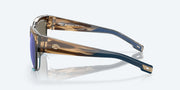 Blue Mirror Polarized Glass Lenses, Shiny Wahoo Frame