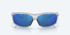 [Blue Mirror Polarized Polycarbonate Lenses, Silver Frame]