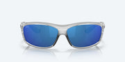 Blue Mirror Polarized Polycarbonate Lenses, Silver Frame