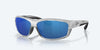 [Blue Mirror Polarized Polycarbonate Lenses, Silver Frame]