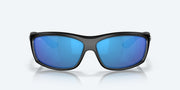 Blue Mirror Polarized Glass Lenses, Matte Black Frame