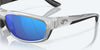 [Blue Mirror Polarized Glass Lenses, Silver Frame]