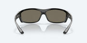 Blue Mirror Polarized Glass Lenses, Silver Frame